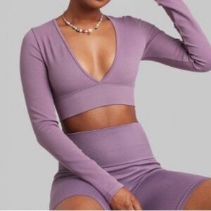 NWT Wild Fable Long Sleeve Crop Top medium